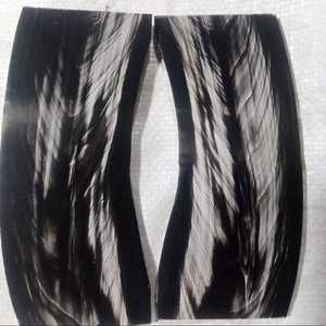 Meilleure qualité plaques de corne de buffle noire stries blanches cadres de lunettes faits à la main respectueux de l'environnement poignées de couteau amour Art à collectionner - Product Image 1