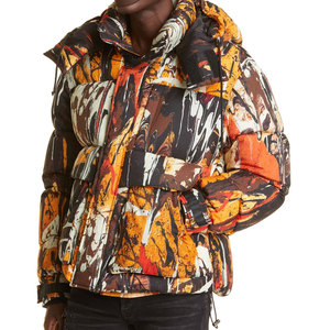 Vestes d'hiver personnalisées, décontractées, rouges gonflées et brillantes pour hommes/Veste à bulles unisexe de qualité supérieure, à la mode, nouveau style pour homme - Product Image 5