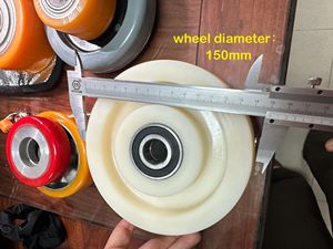 250mm MC <span class=keywords><strong>Nylon</strong></span> rad Nur mit Kugellagern Langlebige Polyamid PA-Lenkräder für Material transport geräte - Product Image 6