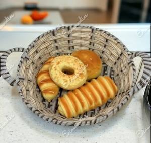 Rattan <b>Storage</b> <b>Basket</b> Hand-woven Household Portable Sundries <b>Basket</b> Poly <b>Wicker</b> Handle Organizer for Dinning Table Home Decor - Product Image 5