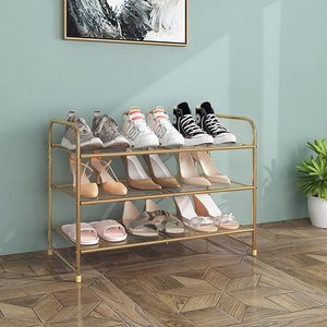 Metal Shoe Rack Adjustable Shoe <b>Shelf</b> Storage Organizer <b>with</b> Versatile <b>Hooks</b> Stackable Boot & Shoe Rack Storage Furniture - Product Image 6