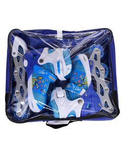 รองเท้าสเก็ตแบบอินไลน์ 3-in-1 ปรับได้ ลูกปืน ABEC-7 ล้อ PU รองเท้าสเก็ตแบบเปลี่ยนได้สำหรับเด็กและวัยรุ่น ขี่ลื่นไหล ใช้ได้ทั้งในร่มและกลางแจ้ง - Product Image 3