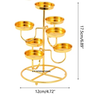 Candelabro de Hierro de 7 Brazos Elegante, Soporte Decorativo de Alambre Metálico para Regalos de Cumpleaños, San Valentín, Navidad y Otros - Product Image 2