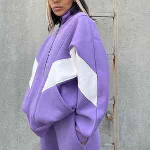 Wholesale 2026 Spring Collection Custom for Puff Print Graphic Full Zip <b>Hoodie</b> Casual Oversize Zipper Hooded Jacket for Women - Product Image 6