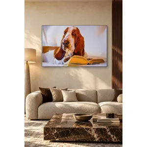 Impression sur toile de Fida, chien de la race Basset Hound, lisant un livre - Product Image 2