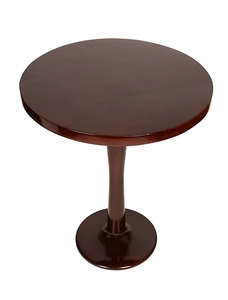 Meubles de table élégants pour la maison, l'hôtel, le salon, table de couleur or brun, table moderne en bois et métal, forme ronde, meubles de table centrales - Product Image 3