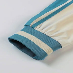 2025 hommes couleur bloc graphique veste de sport, décontracté rayé fermeture éclair Varsity veste pour extérieur automne hiver - Product Image 5