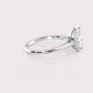 Anillo Solitario con Diamante Cultivado en Laboratorio Certificado por IGI, Plata de Ley 925 Sólida, Chapado en Rodio, Estilo Étnico - Product Image 3