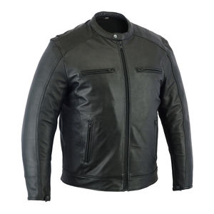Men's Leather Jacket for Biker <b>Distressed</b> Genuine Lambskin <b>Top</b> Quality Material - Wholesale Price Causal Leather Jackets OEM - Product Image 1