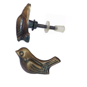 Perillas de pájaro de cerámica Retro Vintage perillas decorativas de animales de hierro fundido para gabinetes de cocina y tocadores para villas - Product Image 2