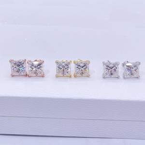 Hip Hop Solid Stud <b>Earrings</b> With Screw <b>Back</b> - Product Image 1