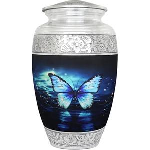 Urnas de recuerdo de metal modernas de moda para cenizas, hermosos contenedores de cremación grabados personalizados para recuerdos duraderos - Product Image 3