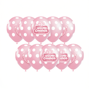 Palloncini Party Love Rosa a Pois, Confezione da 12 Pezzi, Decorazioni per Feste - Product Image 2