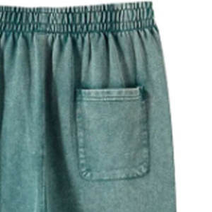 Men's New Style Acid Washed 100% Cotton Sweatpants <b>Elastic</b> <b>Waistband</b> Closure Flat Front with Elasticated Drawstring - Product Image 6