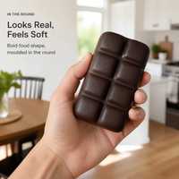 Jouet Squishy en forme de barre de chocolat, coque croustillante, jouet anti-stress