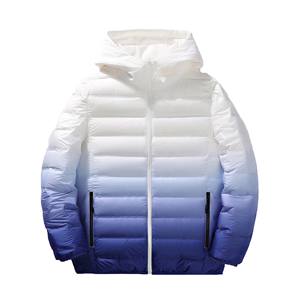 Chaqueta blanca de plumón para hombre, chaquetas acolchadas con capucha plisadas a prueba de viento, abrigos cálidos informales, ropa para hombre, chaqueta nueva - Product Image 4