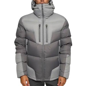 2025 nouveau Design veste bouffante à capuche hiver chaud fermeture éclair Logo personnalisé veste bouffante pour hommes et femmes - Product Image 3