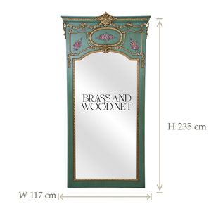 Marco de Espejo Pintado a Mano Clásico, Espejo de Pared de Lujo - Product Image 2