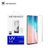 Film UV 3D personnalisé entièrement incurvé pour protecteur d'écran en verre trempé avec colle, anti-traces de doigts, anti-rayures, haute transparence, anti-chocs
