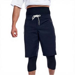 Customized Logo Halal Awrah Covering Activewear <b>Men's</b> Islamic Swimwear Casual Awrah <b>Shorts</b> Muslim Mid-Knee Elastic Waist Solid - Product Image 4
