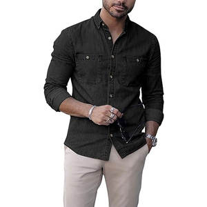 เสื้อเชิ้ตยีนส์ผู้ชายรุ่นใหม่ปี 2026  รับผลิตตามสั่ง  ออกแบบโลโก้ได้  น้ำหนักเบา - Product Image 1