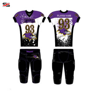 Haute qualité adulte 100% polyester maillot de Football américain uniforme taux de gros OEM respirant pas cher prix personnalisation - Product Image 3