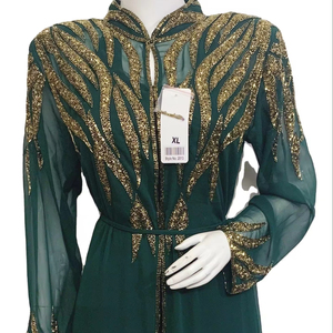 Vacances Nouvelle Collection de robes à la mode Design Dubai Style Longue Abaya Modeste Abayas Robe brillante Vacation Party Wear anti-boulochage - Product Image 1