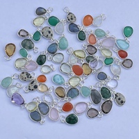8mm 10mm Cornaline Onyx Quartz Bleu Rose Rouge Noir Blanc Vert Tranche À Facettes Pendentifs Pierre De Naissance Charmes Minimalistes Poids Léger