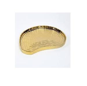 Bandeja Redonda Metálica de Diseño Moderno y Calidad Premium, Hecha a Mano, con Asas con Acabado Dorado - Product Image 5