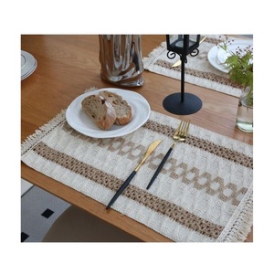 Round Tasselled White Laced Beige Colour Embroidered Custom Luxury Wholesale Pure Quality Cotton Dining Trendy Table Place Mats - Product Image 6