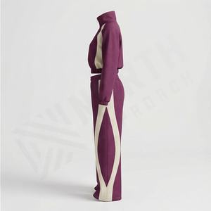 Conjunto Deportivo de Dos Piezas con Cremallera de Nailon y Paneles en Contraste Personalizados, Chaqueta Cortavientos con Cuello Alto para Mujer, Ropa Deportiva para Gimnasio y Running - Product Image 3