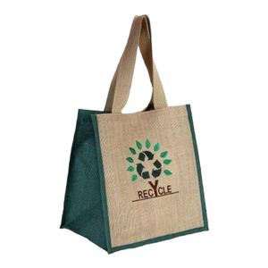 Sacs cadeaux d'épicerie en Jute de haute qualité, Style personnalisé, motif en tissu, couleur, petit, origine brute indienne - Product Image 5