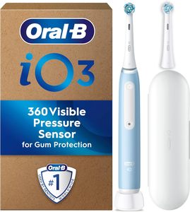 <b>Oral</b>-<b>B</b> iO3 2X Electric <b>Toothbrushes</b> For Adults,Gifts For Her / Him,2 <b>Toothbrush</b> Heads &1Travel <b>Case</b>,3 Modes With Teeth Whitening - Product Image 3