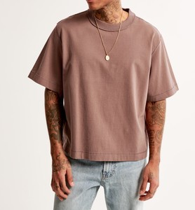 เสื้อยืดคอตตอน 100% แบบยูนิเซ็กซ์สำหรับผู้ชาย สกรีนโลโก้ตามสั่ง พิมพ์ลาย DTG เสื้อยืดเปล่า แขนสั้น คอกลม ล้างสีแบบ Acid Wash - Product Image 3