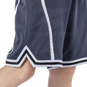 Shorts en maille décontractés pour hommes avec logo et couleurs personnalisés, 100% polyester, respirants, séchage rapide, fermeture à cordon de serrage pour le sport et la course à pied - Product Image 6