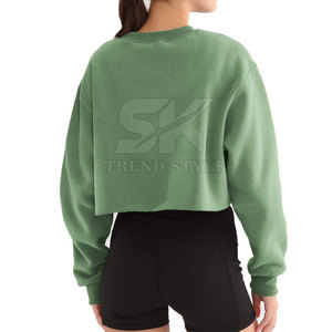 Ropa de Moda Personalizada, Sudaderas Cortas Lisas para Mujer, Diseño Personalizado, Mangas Largas, Sudaderas Cortas Lisas para Mujer - Product Image 4
