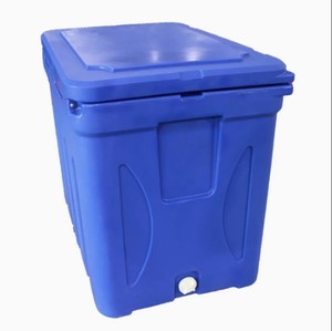 Cubo contenedor de transporte de hielo seco de Metal de madera aislada - Product Image 3