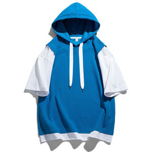 เสื้อฮู้ดแขนสั้นคุณภาพพรีเมียมสั่งทำพิเศษ ผ้าคอตตอนผสม ปรับได้ รุ่นใหม่ล่าสุด - Product Image 5