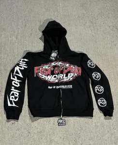 Sweat à capuche personnalisé de haute qualité sweats en éponge française vierge poids lourd vintage sérigraphie sweats à capuche pour hommes - Product Image 6