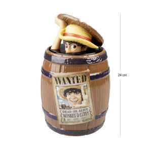 Boîte à biscuits One Piece Wanted Barrel Monkey D. Luffy en forme de cylindre - Product Image 1