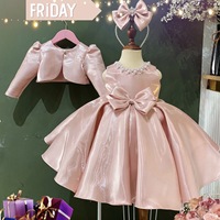 Robe de princesse pour bébé filles veste d'hiver et tissu brillant ensemble grande taille fabriqué au Vietnam pour les fêtes hiver automne tenue
