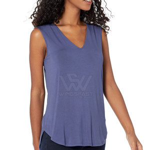 Algodón hecho gran oferta gimnasio Fitness desgaste mujeres camiseta sin mangas Venta caliente último estilo mujeres camiseta sin mangas - Product Image 2