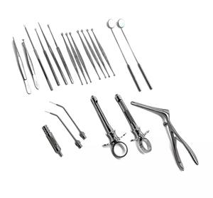 Instrumentos ENT de acero inoxidable de alta calidad, juego de 21 piezas, curetas, fórceps, espéculo, fabricados por Shu & Company, instrumentos de cirugía - Product Image 1