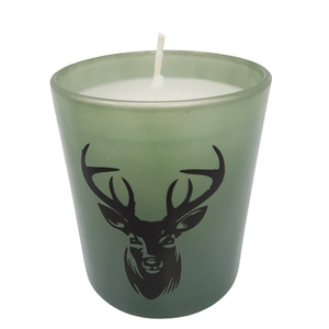 Bougies votives rondes en verre avec cire couleur blanche Bougies votives grande taille en verre pour la maison et la décoration de Noël - Product Image 2