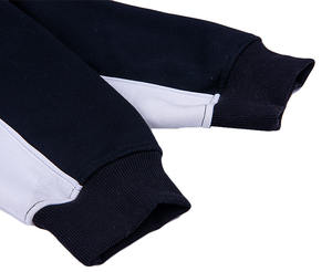 Sudadera con capucha en blanco de lana de gran tamaño de alta calidad, sudaderas con logotipo personalizado, diseño de bloque de color para hombres - Product Image 6