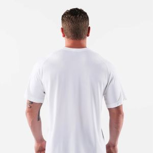 Tops de verano ropa Casual sólido manga corta Camiseta hombres gimnasio Fitness deportes algodón camiseta hombres culturismo camiseta delgada - Product Image 3