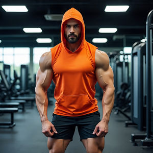 Sweat à capuche sans manches pour hommes gilet d'entraînement athlétique avec capuche pour le printemps Fitness Training Gym Sports de haute qualité - Product Image 2