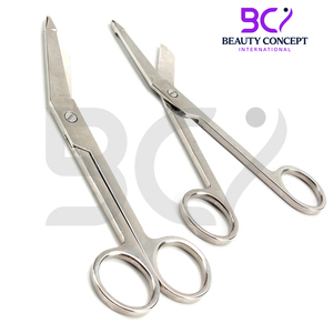 El mejor proveedor Tijeras de vendaje con acabado plateado Producto más nuevo Acero inoxidable 18cm Uso en tijeras de vendaje quirúrgico de hospital - Product Image 4