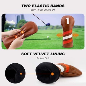 Fundas Personalizadas para Palos de Golf, Impermeables y Duraderas, Cierre Elástico, Cuero PU, Bordado con Logotipo Personalizado, Impresión de Driver para Golf al Aire Libre - Product Image 3