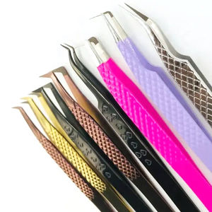 Pinzas de Extensión de Pestañas de Acero Inoxidable de Alta Precisión, Antimagnéticas, con Mango Cómodo, Punta Suave, Longitud de 10 mm, Diferentes Tamaños - Product Image 4